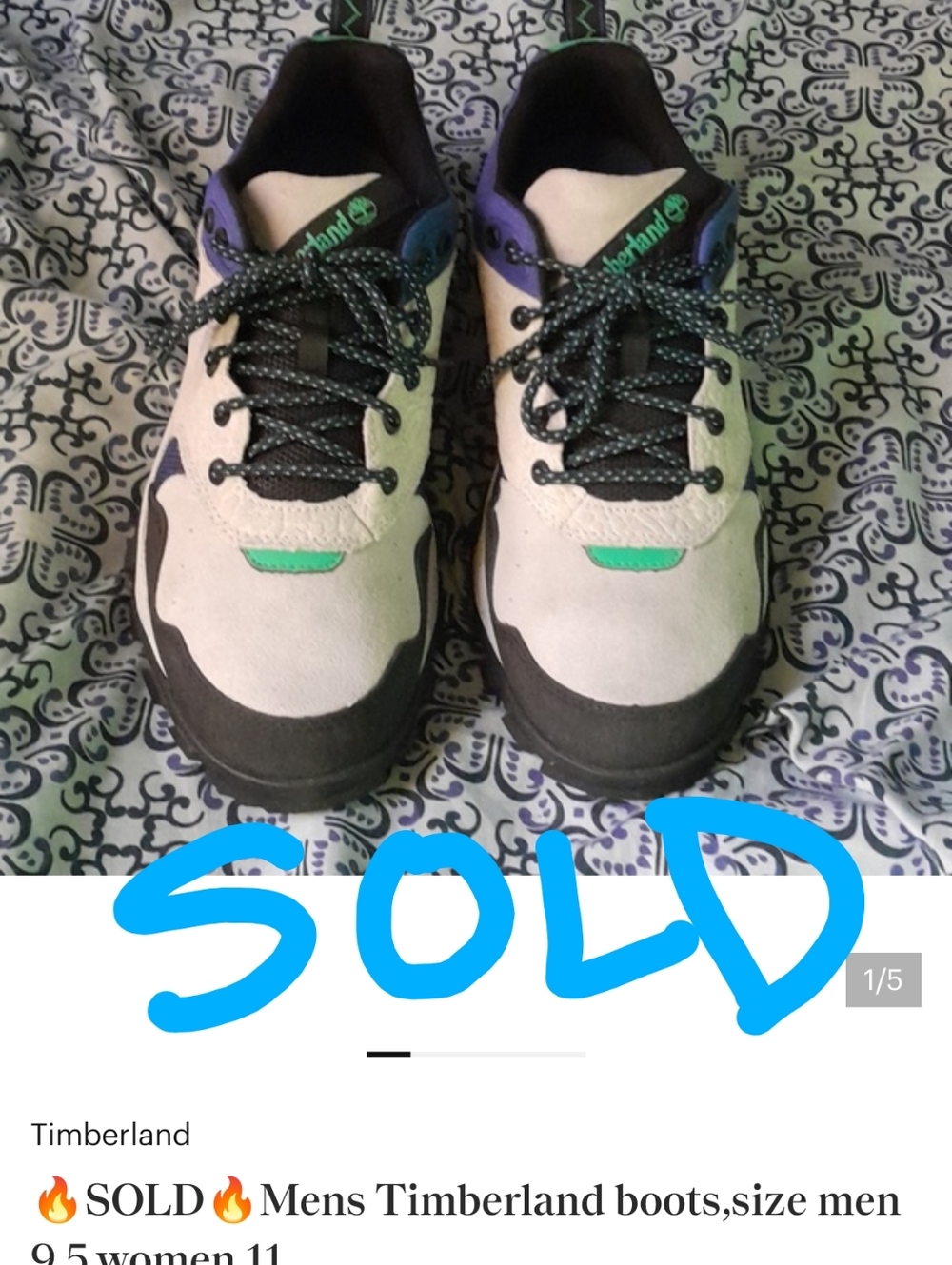 🔥SOLD🔥Mens Timberland boots,size men 9.5,women 11.